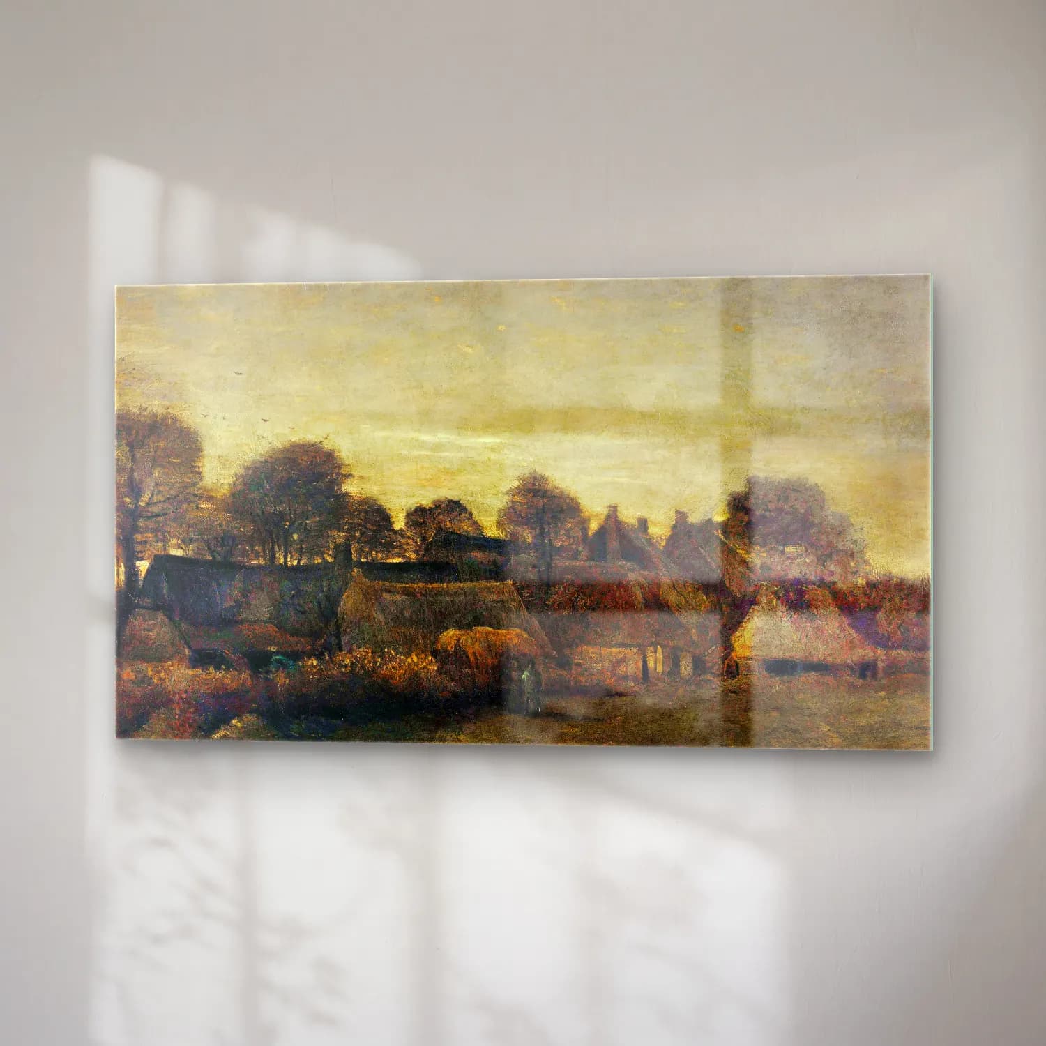 Vincent van Gogh – Boerendorp in de avond cam tablo — sağ açıdan görünüm