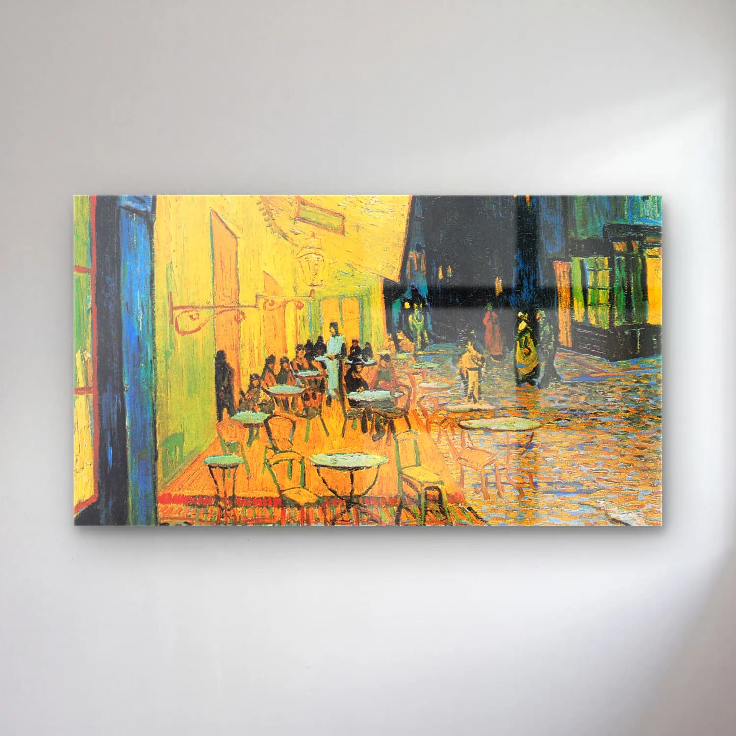 Vincent van Gogh – Café Terrace at Night cam tablo — Vincent van Gogh – Café Terrace at Night — empresyonist kafeli avrupa sokağı