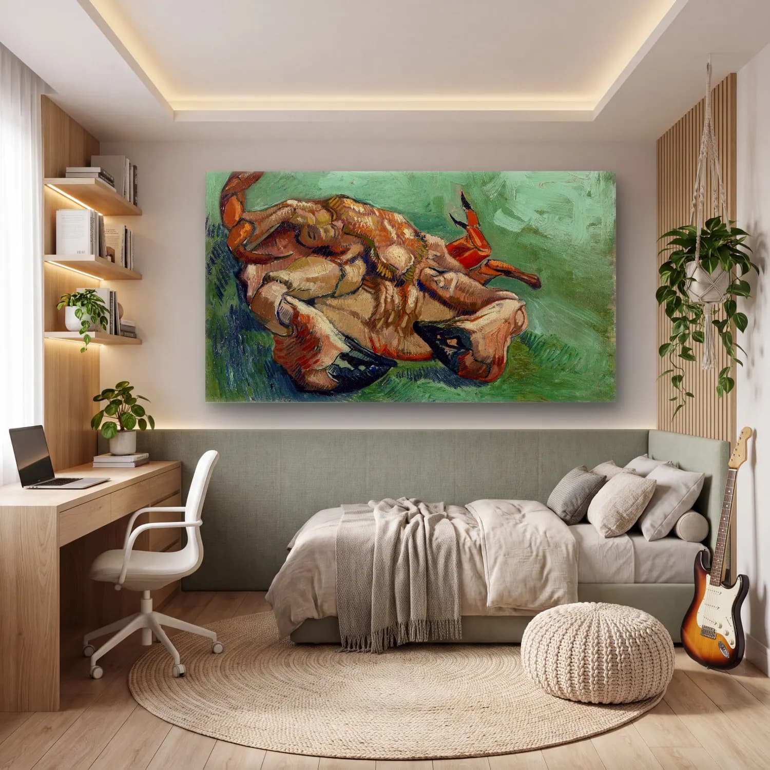 Vincent van Gogh – Crab on its Back cam tablo — genç odasında