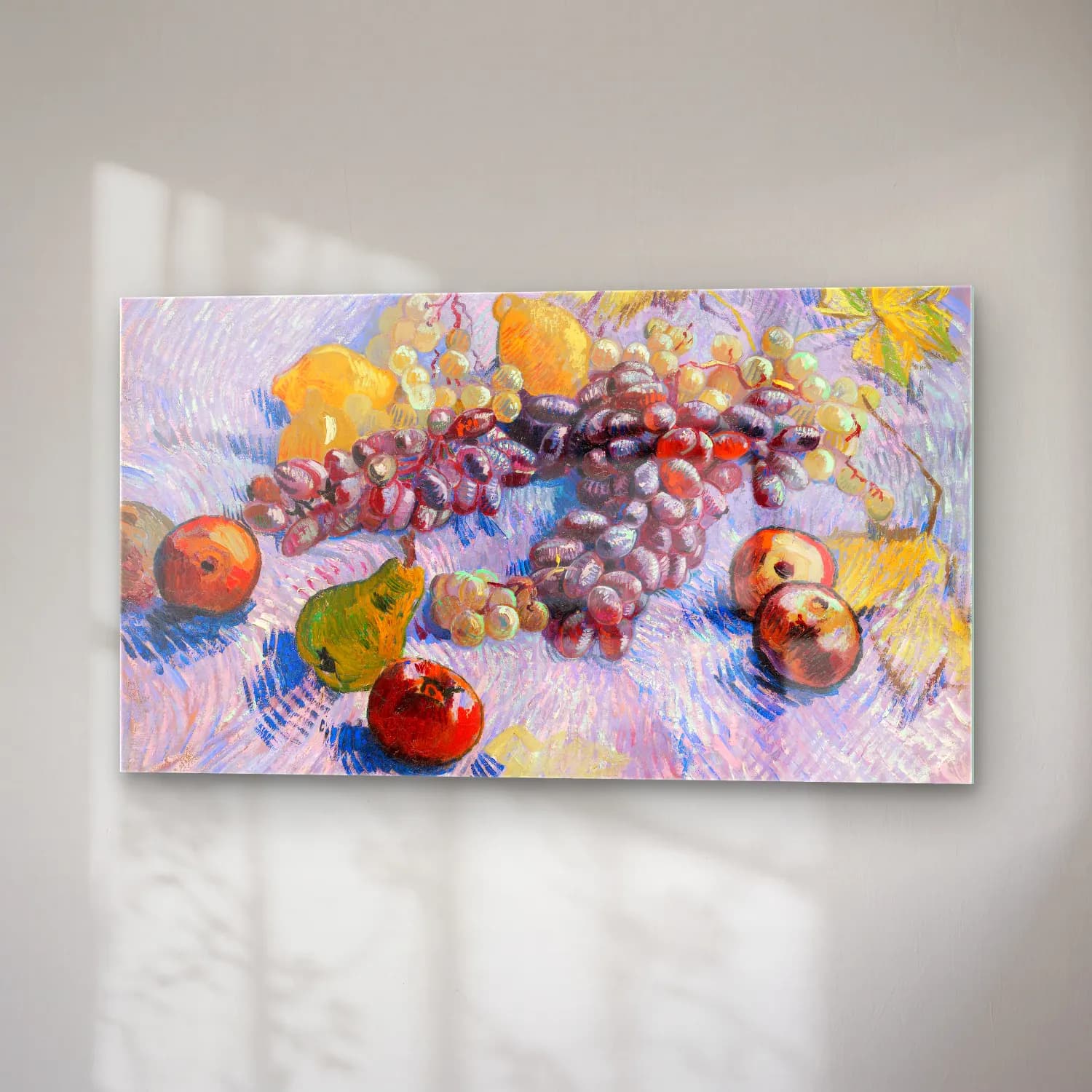 Vincent van Gogh – Grapes, Lemons, Pears, and Apples cam tablo — sağ açıdan görünüm