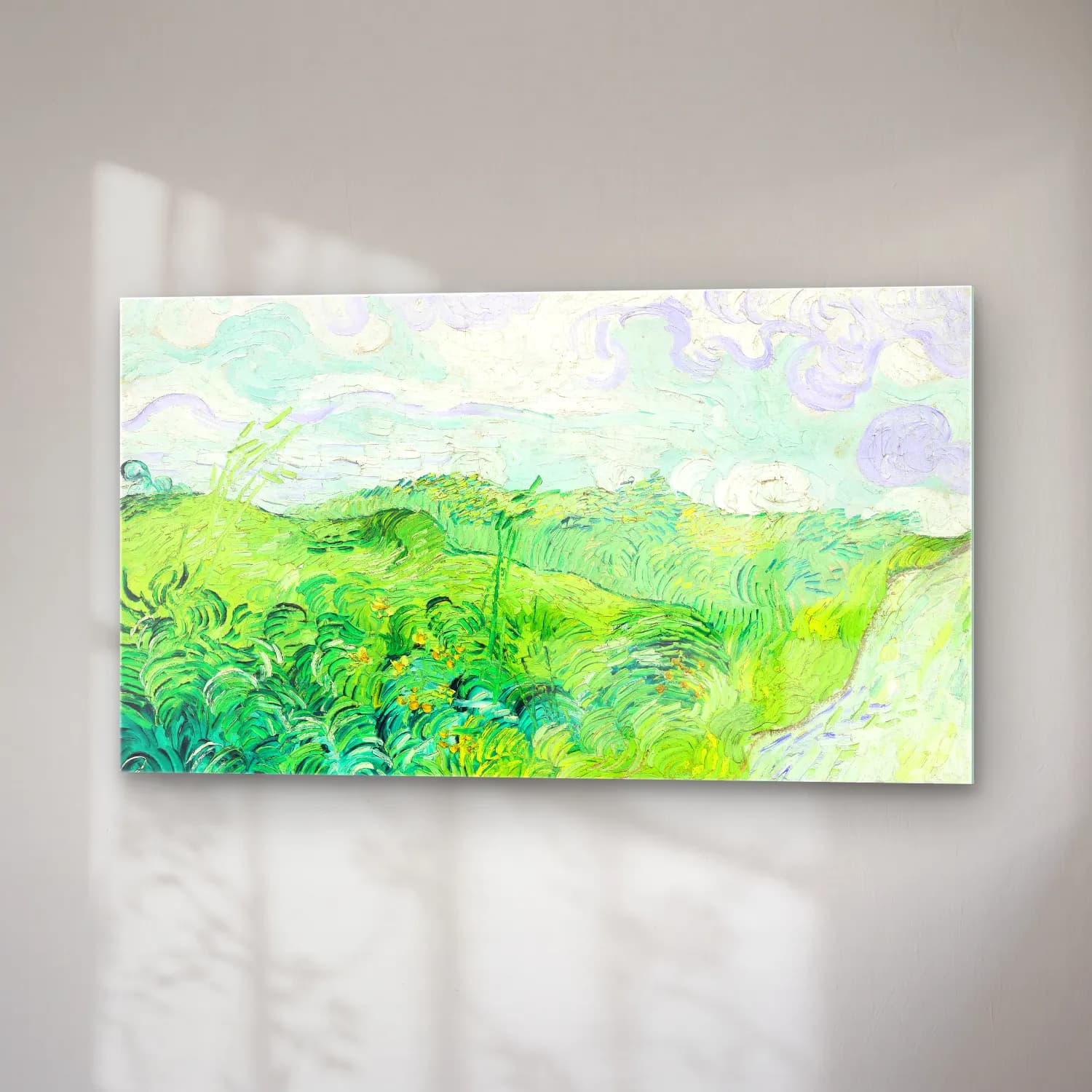 Vincent van Gogh – Green Wheat Fields, Auvers cam tablo — sağ açıdan görünüm
