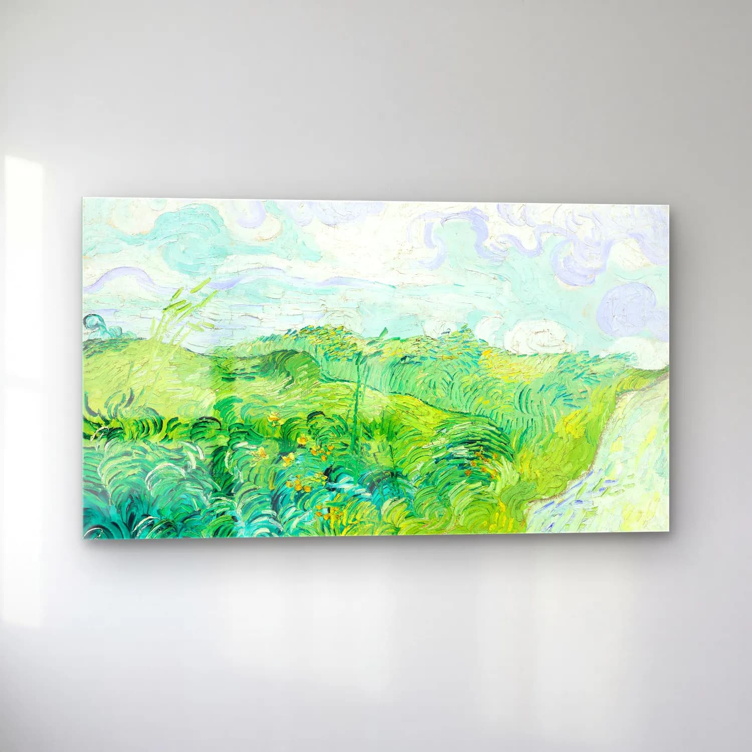 Vincent van Gogh – Green Wheat Fields, Auvers cam tablo — sol açıdan görünüm