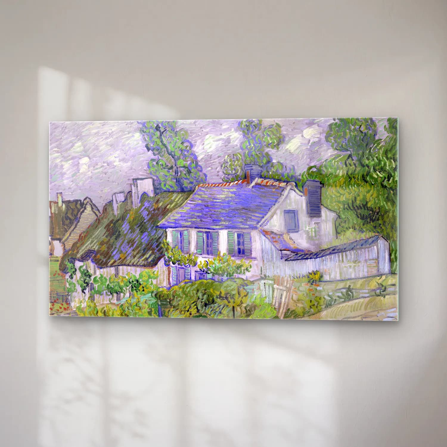 Vincent van Gogh – Houses at Auvers cam tablo — sağ açıdan görünüm