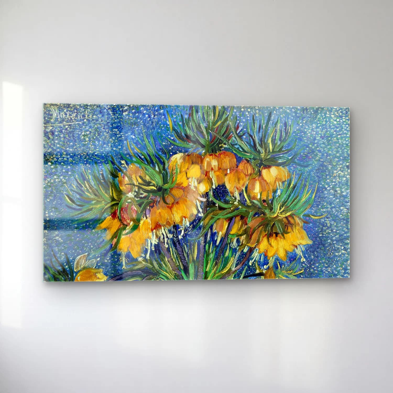 Vincent van Gogh – Imperial Fritillaries cam tablo — sol açıdan görünüm