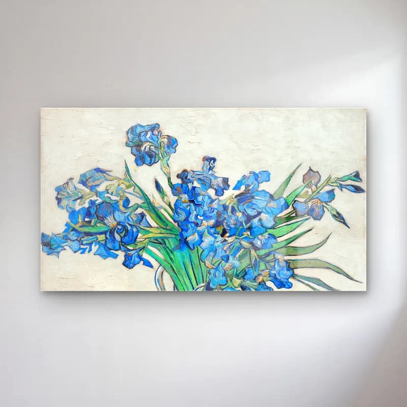 Vincent van Gogh – Irises No. 4 cam tablo — Vincent van Gogh – Irises No. 4 — empresyonist süsenler