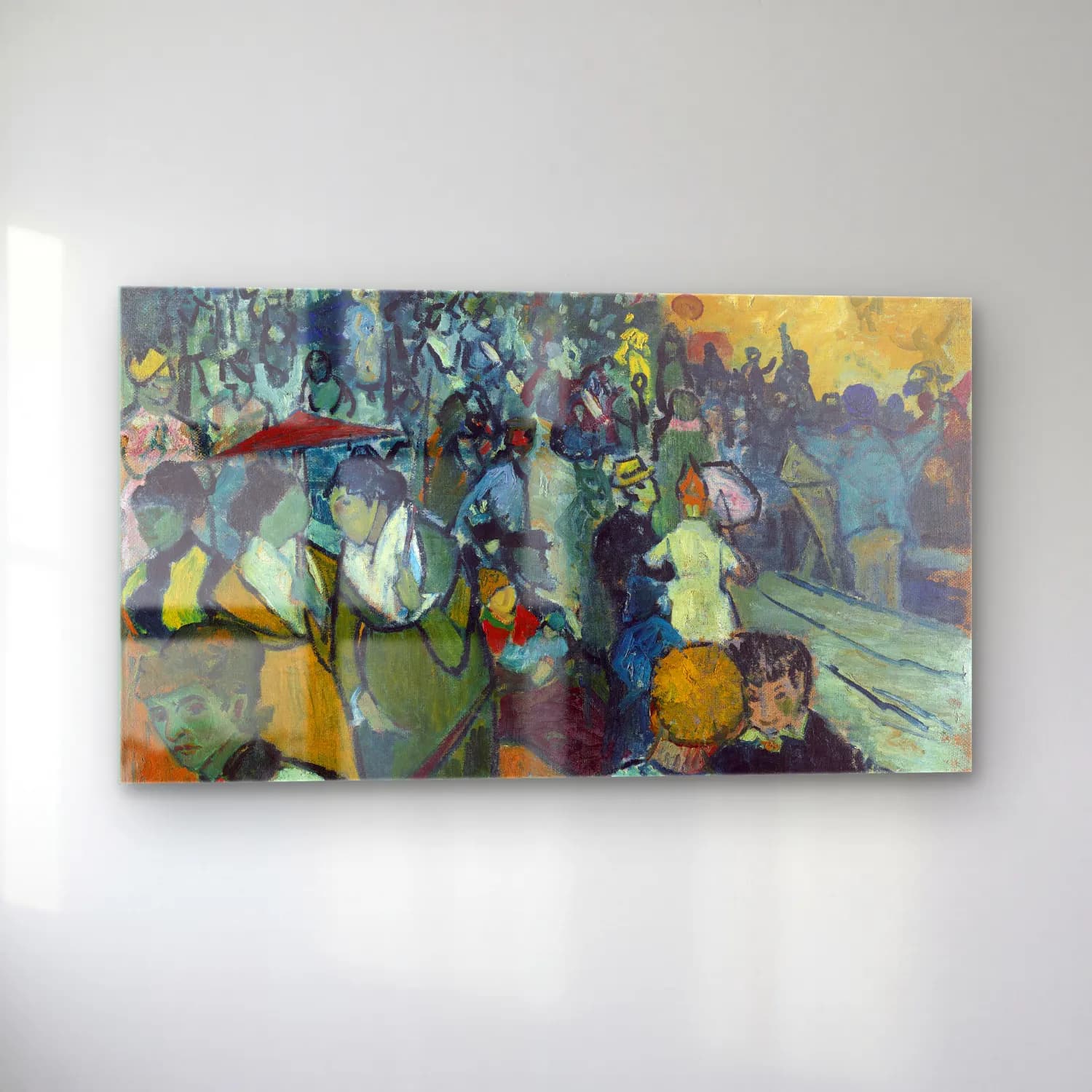 Vincent van Gogh – Les Arènes – Mavi Tonlar cam tablo — sol açıdan görünüm