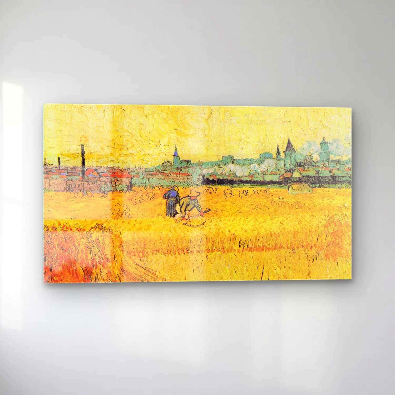 Vincent van Gogh – Les Moissonneurs cam tablo — sol açıdan görünüm