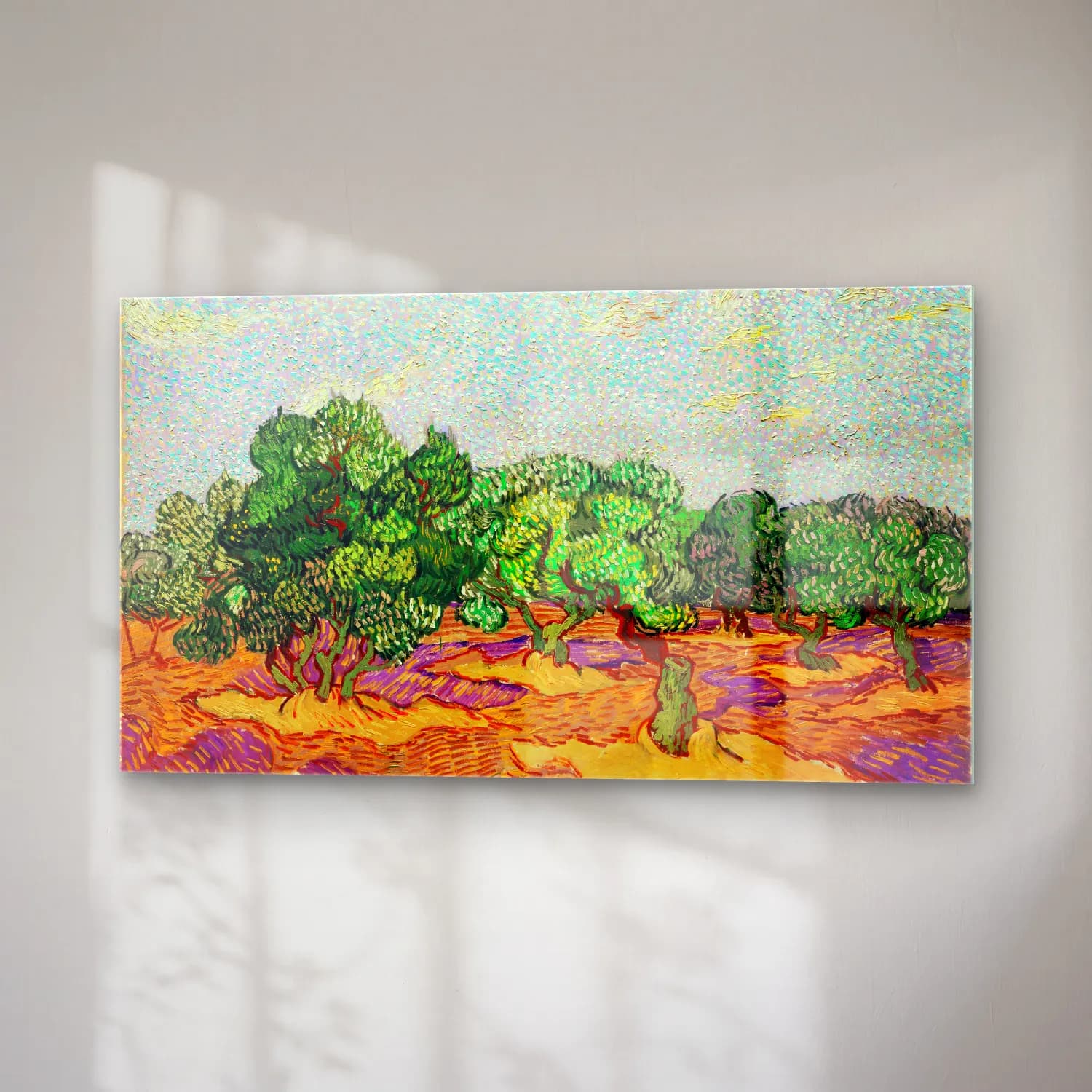 Vincent van Gogh – Olive Trees cam tablo — sağ açıdan görünüm