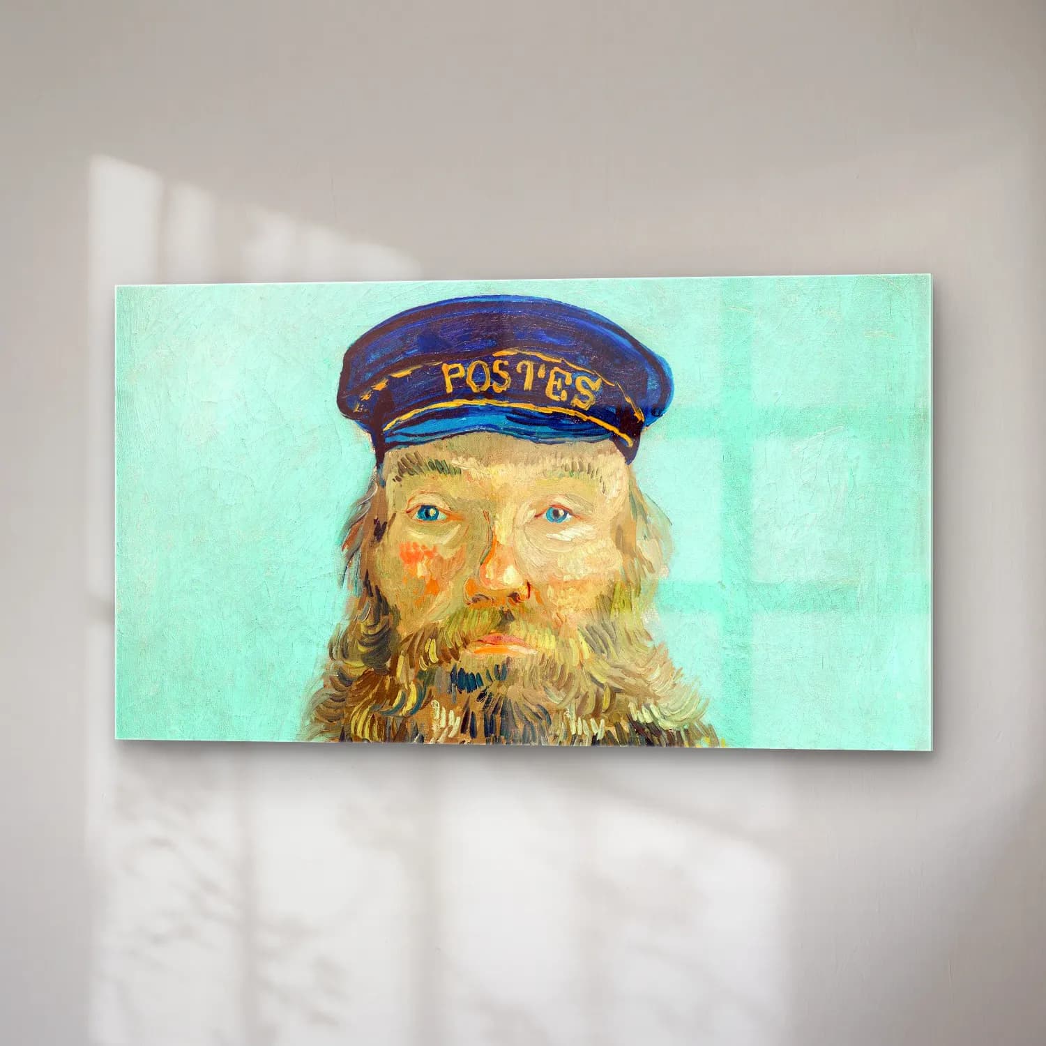 Vincent van Gogh – Portrait of Postman Roulin cam tablo — sağ açıdan görünüm