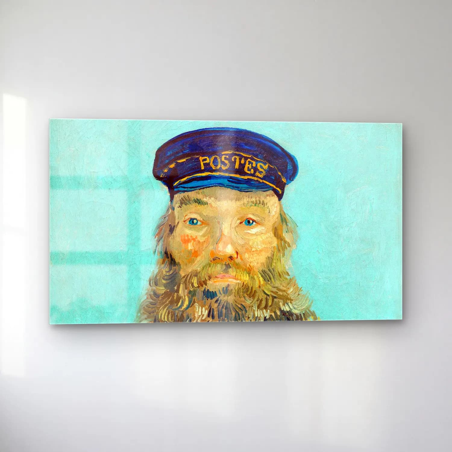 Vincent van Gogh – Portrait of Postman Roulin cam tablo — sol açıdan görünüm