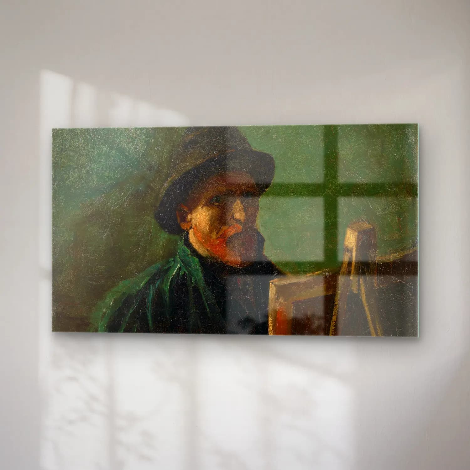 Vincent van Gogh – Self-Portrait with Dark Felt Hat at the Easel cam tablo — sağ açıdan görünüm