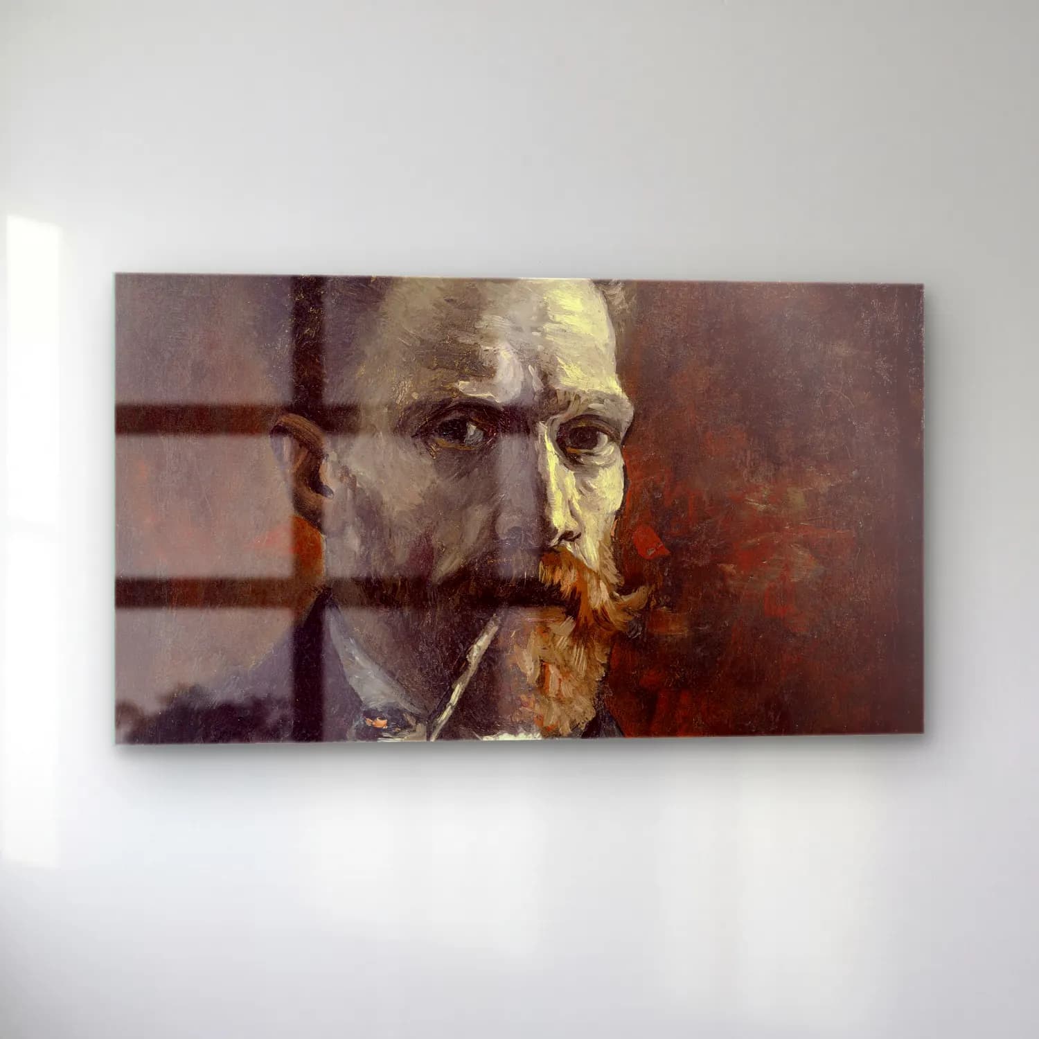 Vincent van Gogh – Self-Portrait with Pipe cam tablo — sol açıdan görünüm