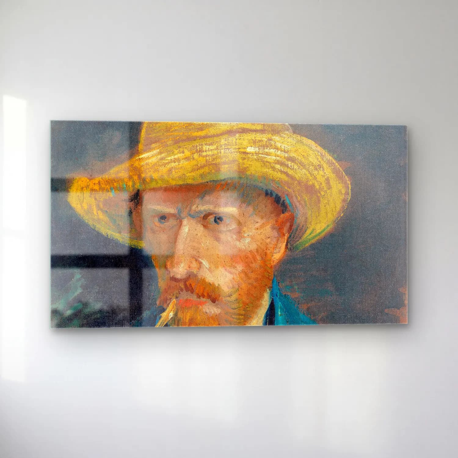 Vincent van Gogh – Self-portrait No. 4 cam tablo — sol açıdan görünüm