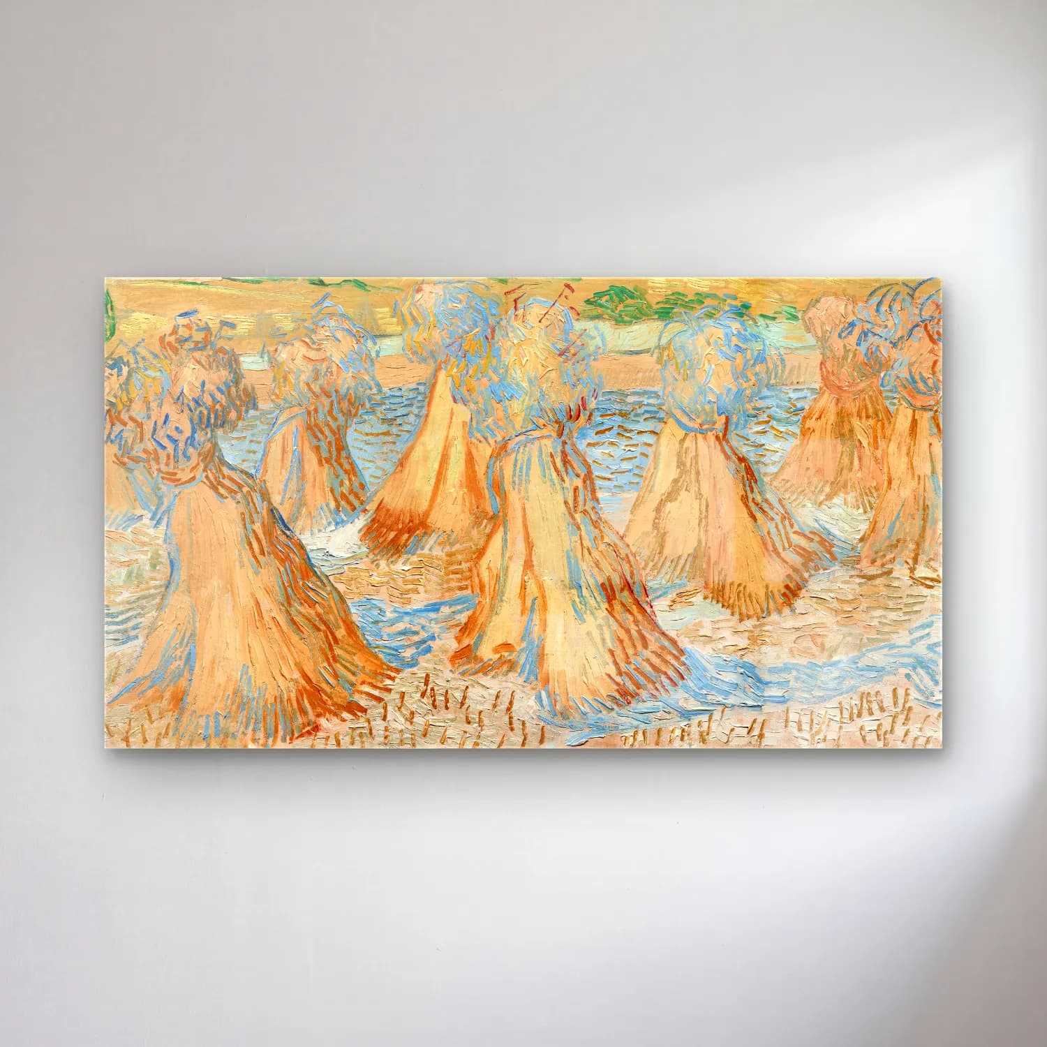 Vincent van Gogh – Sheaves of wheat cam tablo — Vincent van Gogh – Sheaves of wheat — empresyonist buğday tarlası