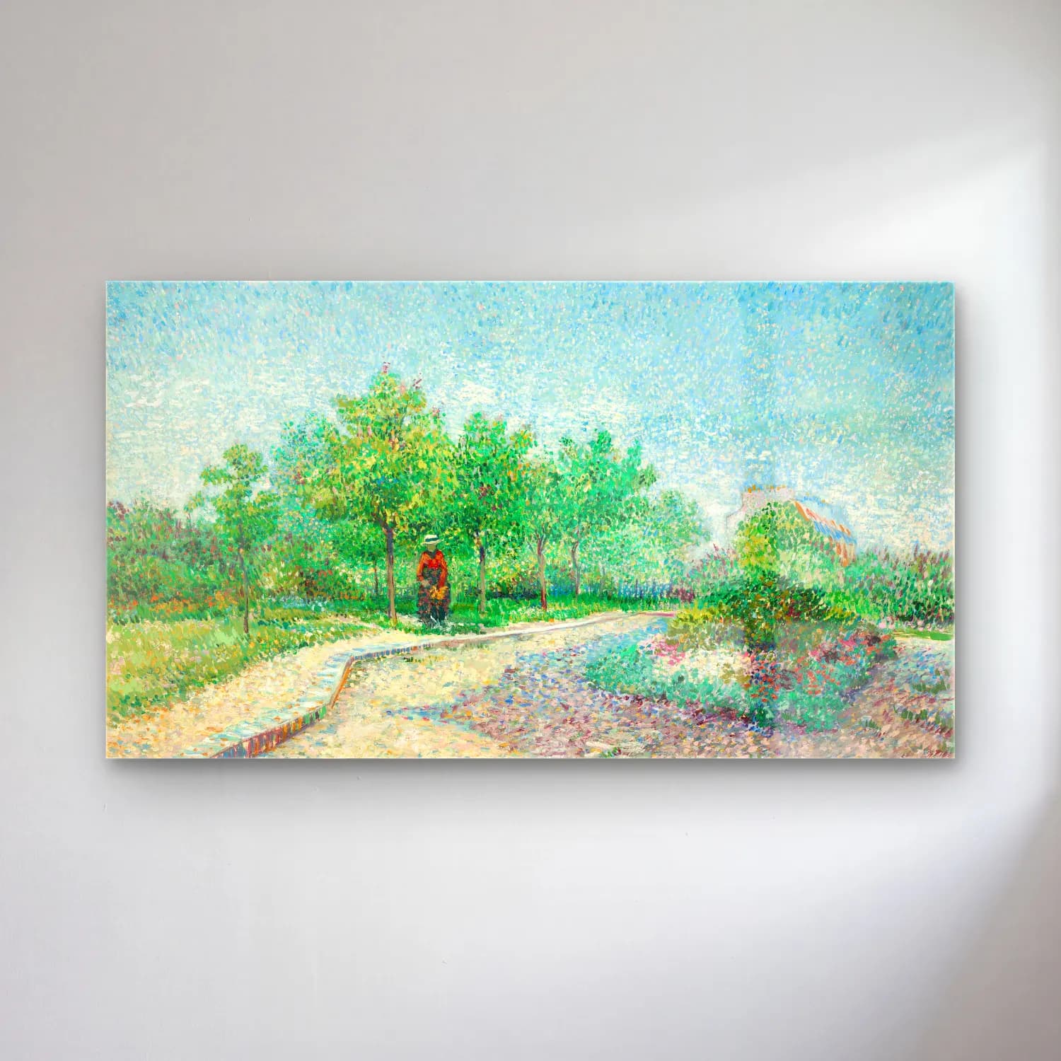 Vincent van Gogh – Square Saint-Pierre, Paris cam tablo — Vincent van Gogh – Square Saint-Pierre, Paris — empresyonist köy sokağı