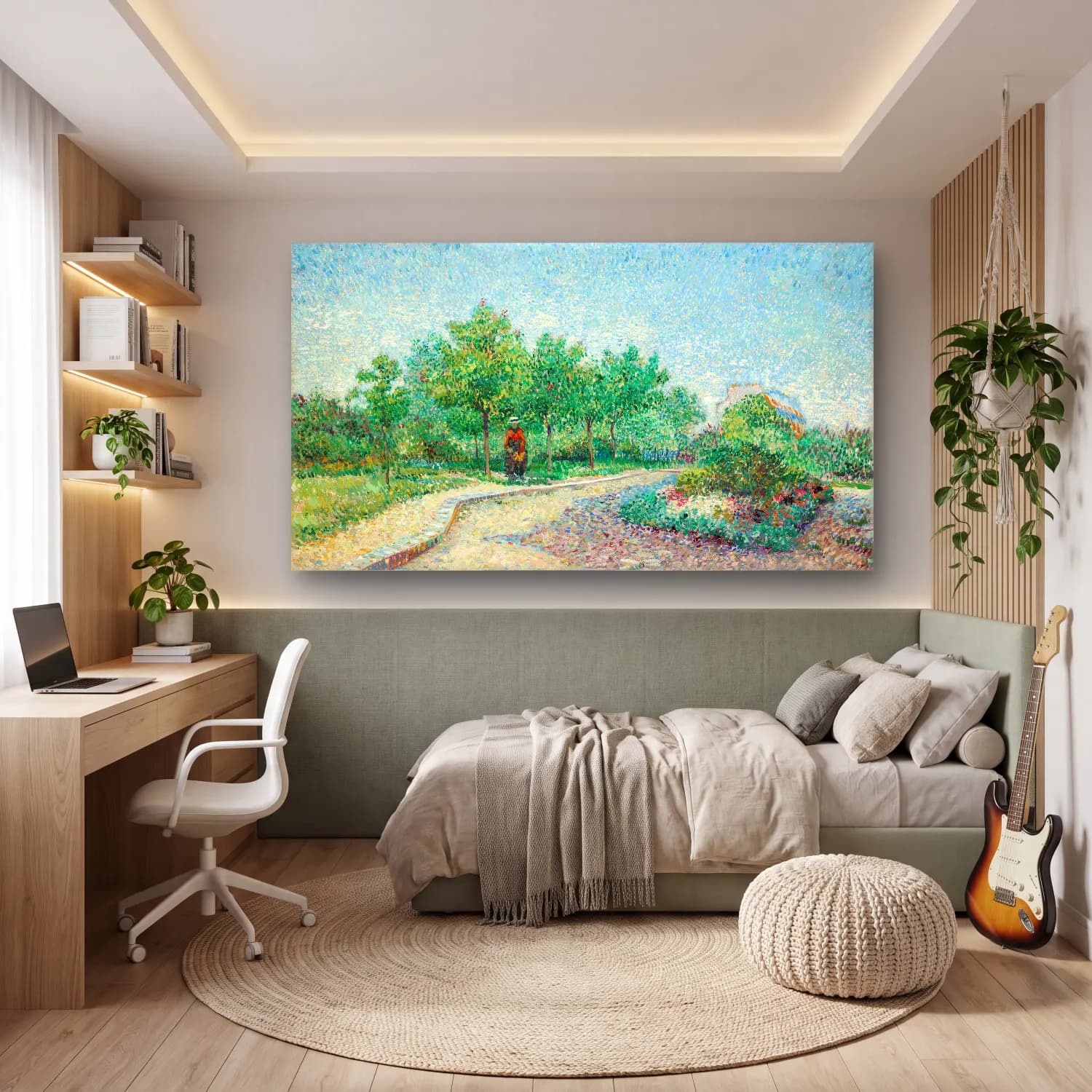 Vincent van Gogh – Square Saint-Pierre, Paris cam tablo — genç odasında