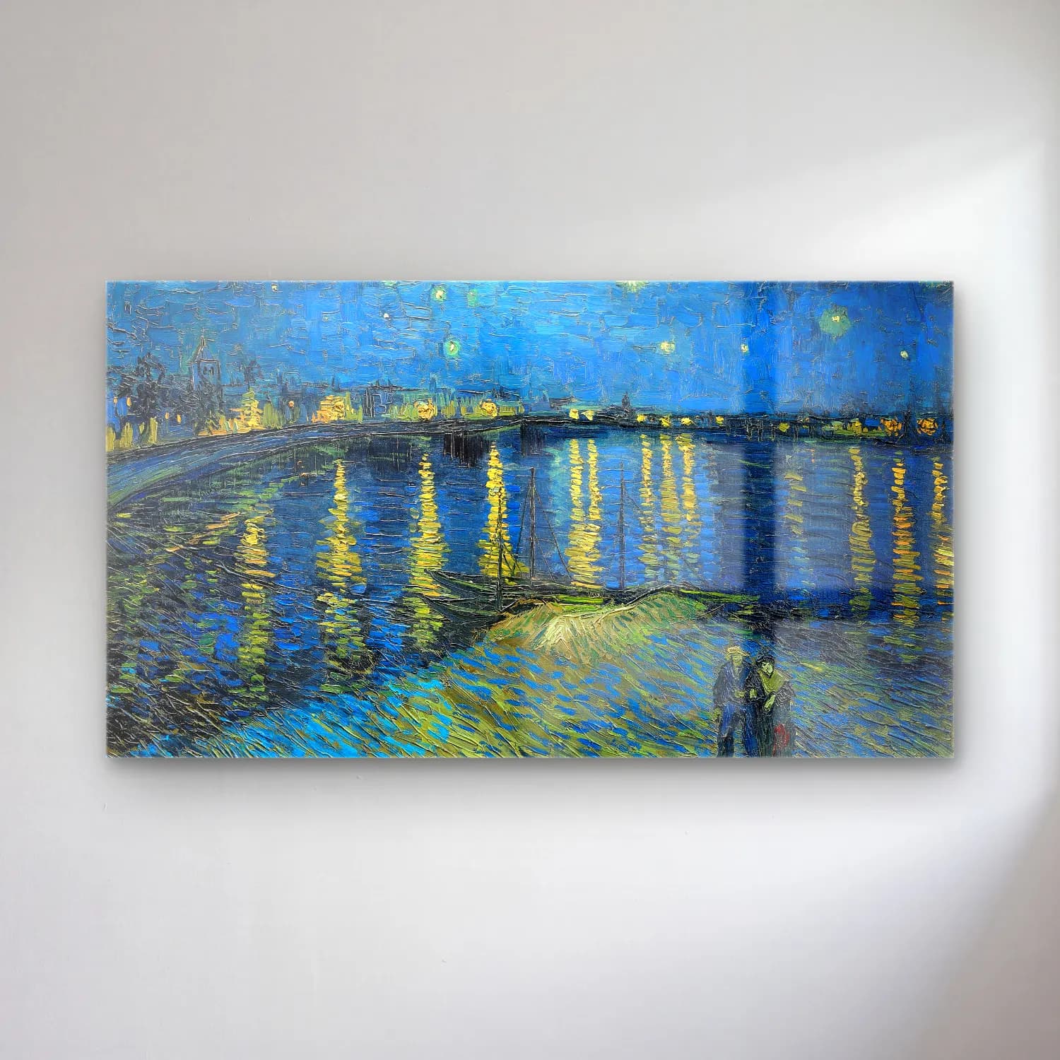 Vincent van Gogh – Starry Night Over the Rhone cam tablo — Vincent van Gogh – Starry Night Over the Rhone — empresyonist yıldızlı gece