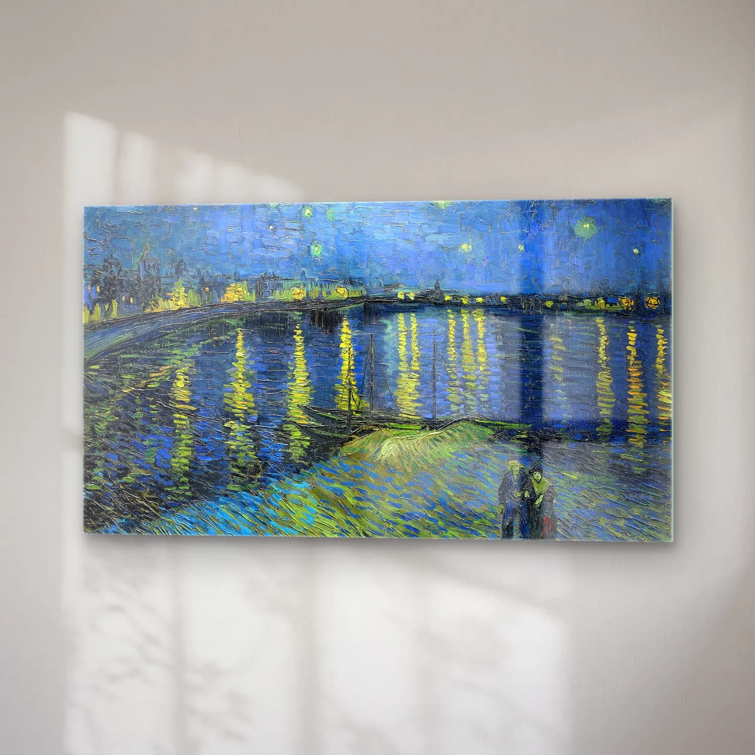 Vincent van Gogh – Starry Night Over the Rhone cam tablo — sağ açıdan görünüm