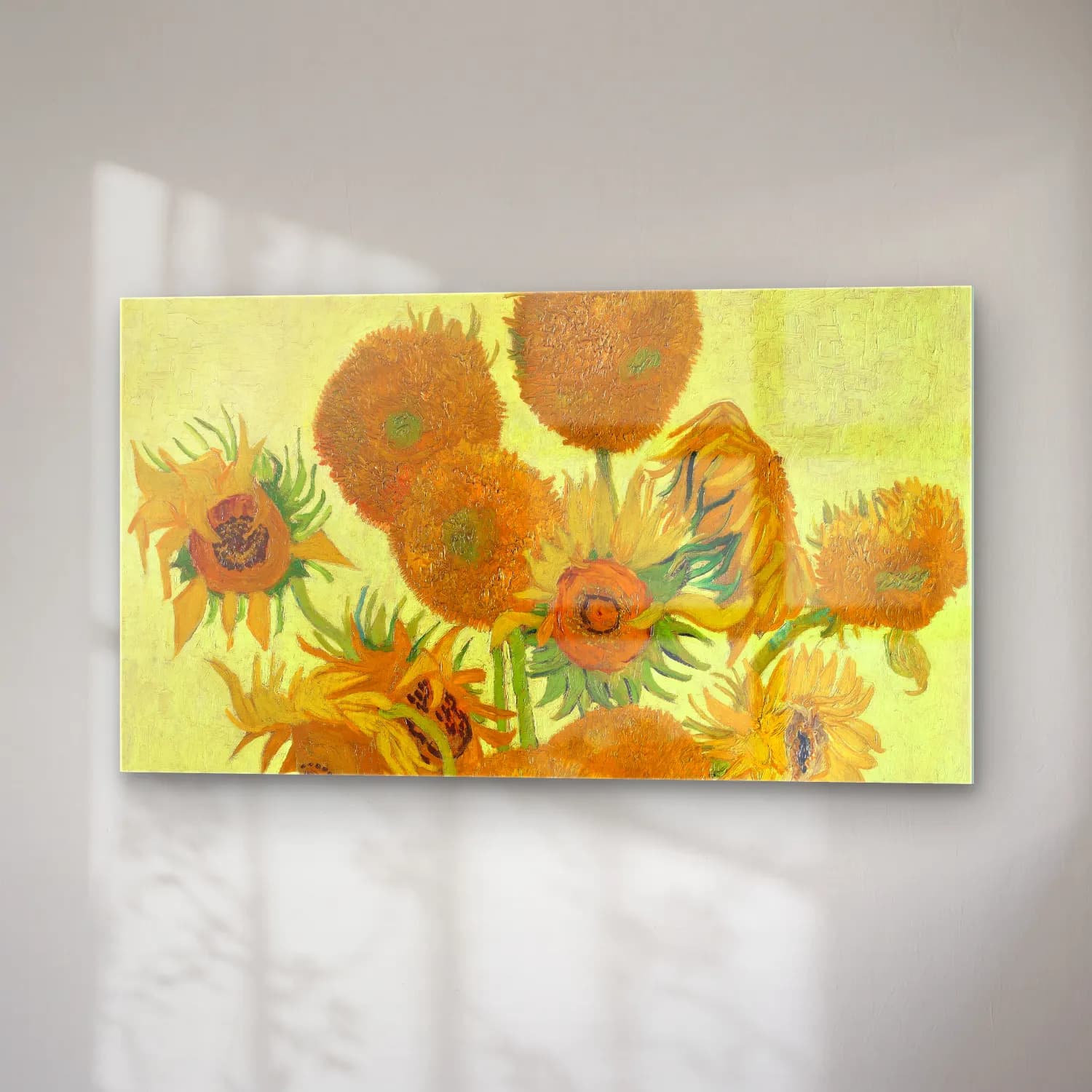 Vincent van Gogh – Sunflowers cam tablo — sağ açıdan görünüm
