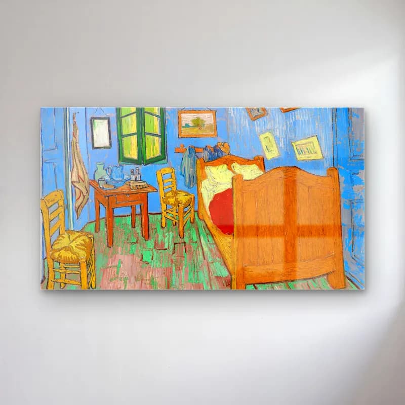 Vincent van Gogh – The Bedroom cam tablo — Vincent van Gogh – The Bedroom — empresyonist vintage i̇ç mekân