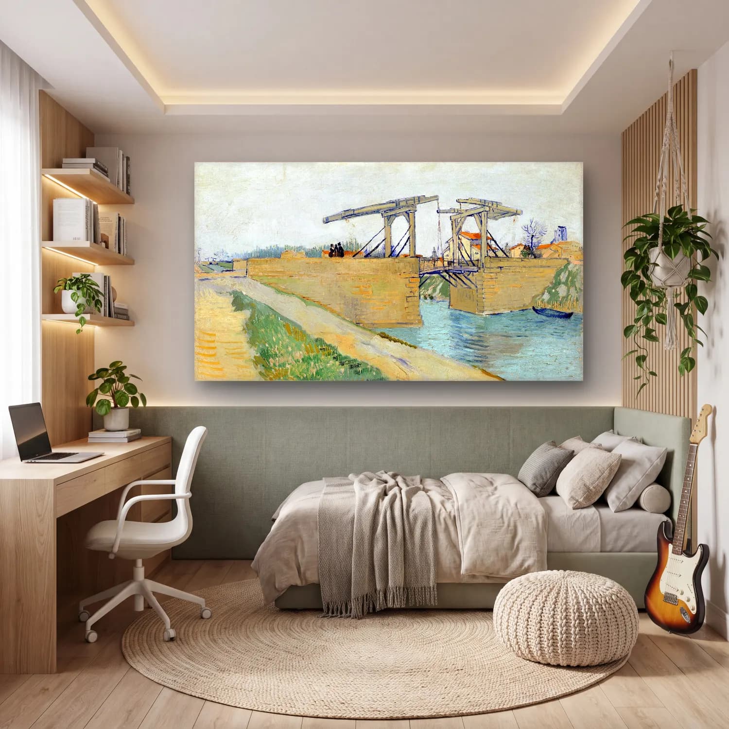 Vincent van Gogh – The Langlois bridge cam tablo — genç odasında
