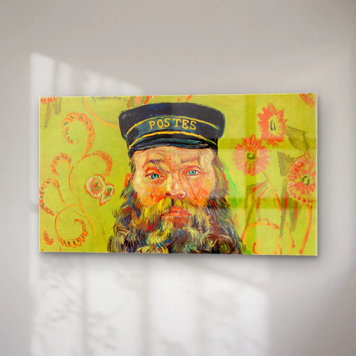 Vincent van Gogh – The Postman (Joseph Roulin) cam tablo — sağ açıdan görünüm