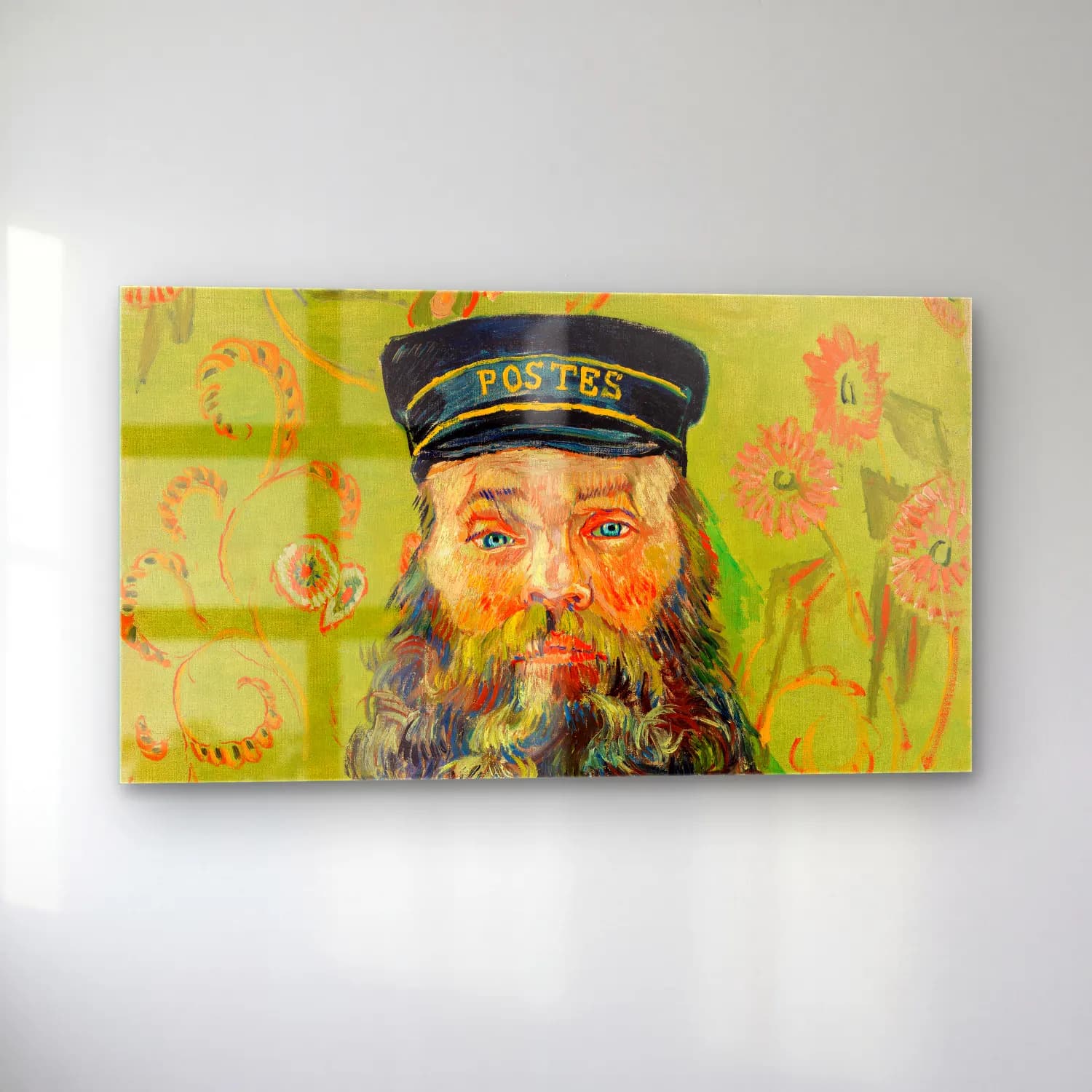 Vincent van Gogh – The Postman (Joseph Roulin) cam tablo — sol açıdan görünüm
