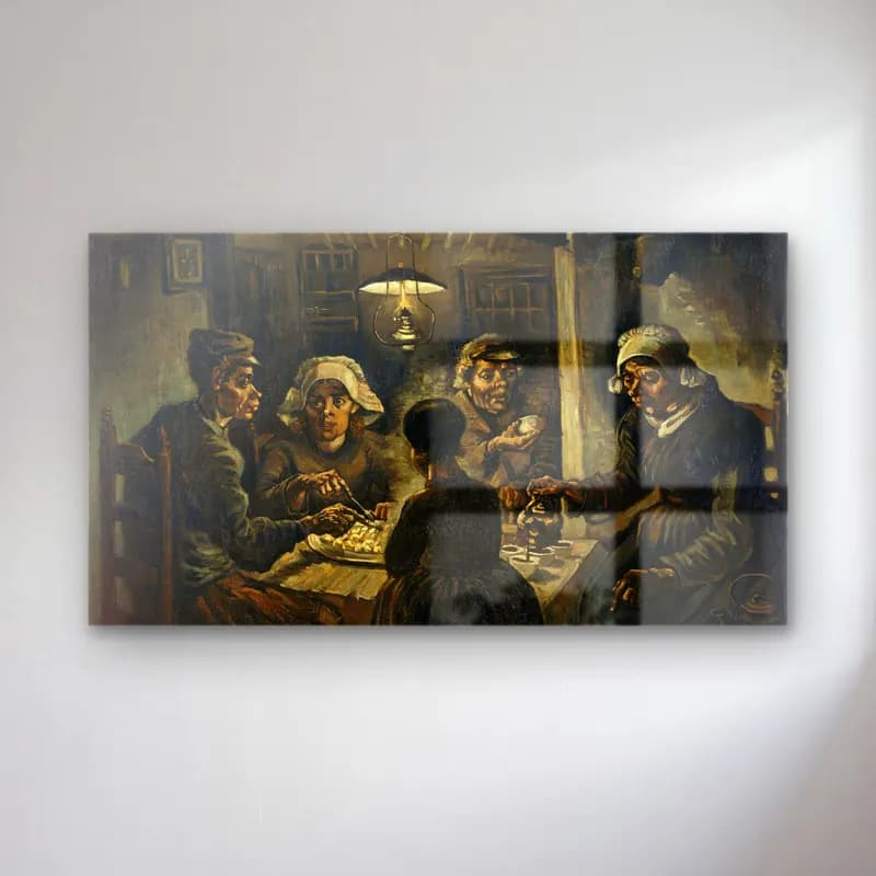 Vincent van Gogh – The Potato Eaters cam tablo — Vincent van Gogh – The Potato Eaters — empresyonist ekmek ve pastalar