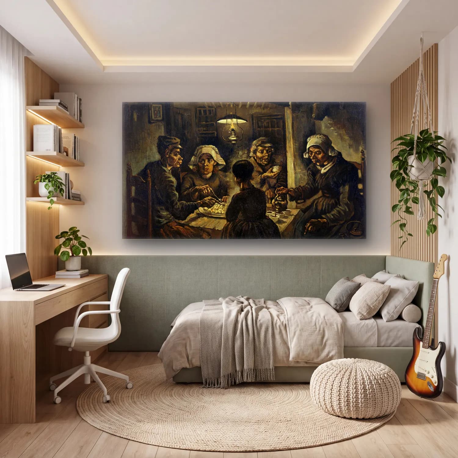 Vincent van Gogh – The Potato Eaters cam tablo — genç odasında