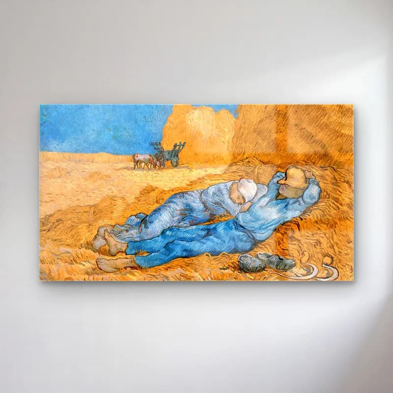 Vincent van Gogh – The Siesta cam tablo — Vincent van Gogh – The Siesta — empresyonist aşıklar