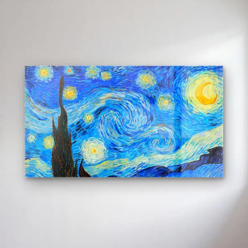 Vincent van Gogh – The Starry Night cam tablo — Vincent van Gogh – The Starry Night — empresyonist yıldızlı gece