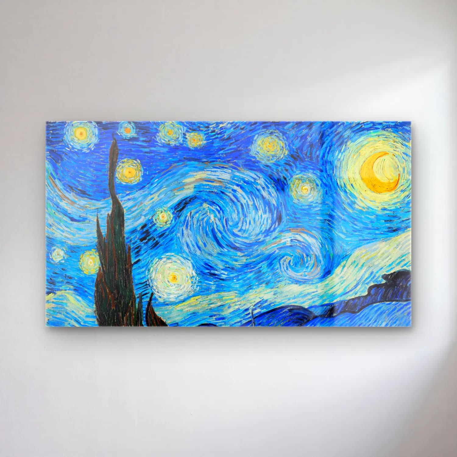 Vincent van Gogh – The Starry Night cam tablo — Vincent van Gogh – The Starry Night — empresyonist yıldızlı gece