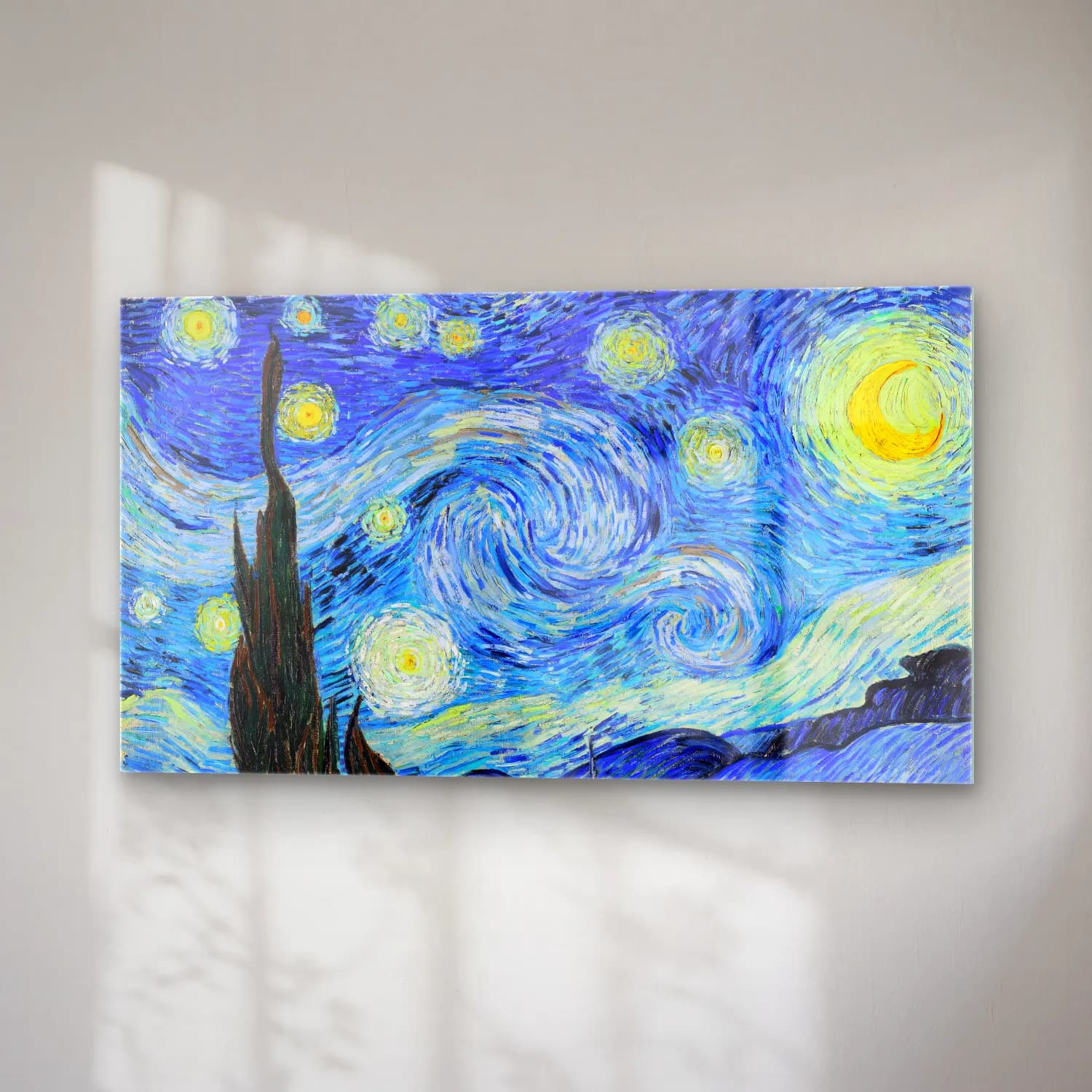 Vincent van Gogh – The Starry Night cam tablo — sağ açıdan görünüm