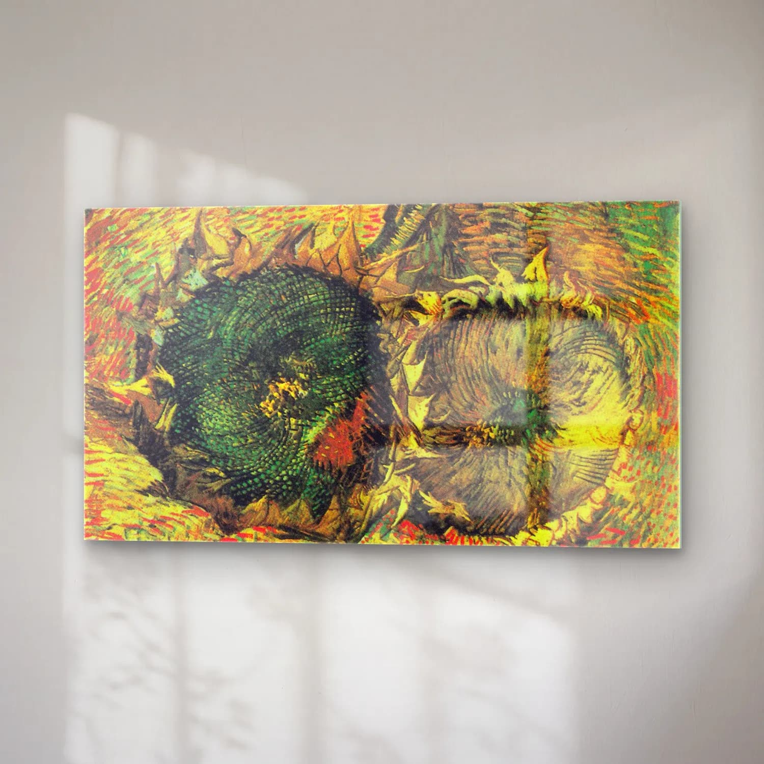 Vincent van Gogh – Two Cut Sunflowers cam tablo — sağ açıdan görünüm