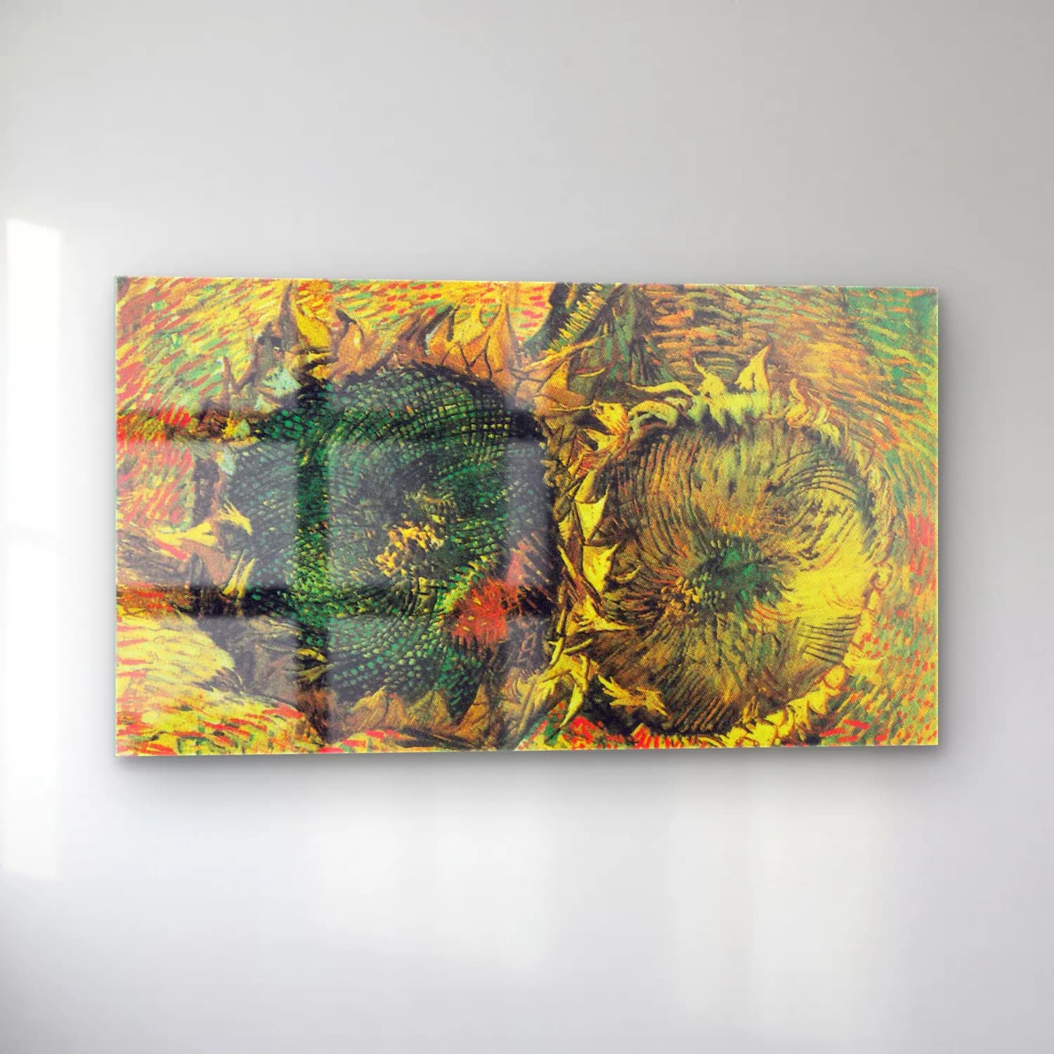 Vincent van Gogh – Two Cut Sunflowers cam tablo — sol açıdan görünüm