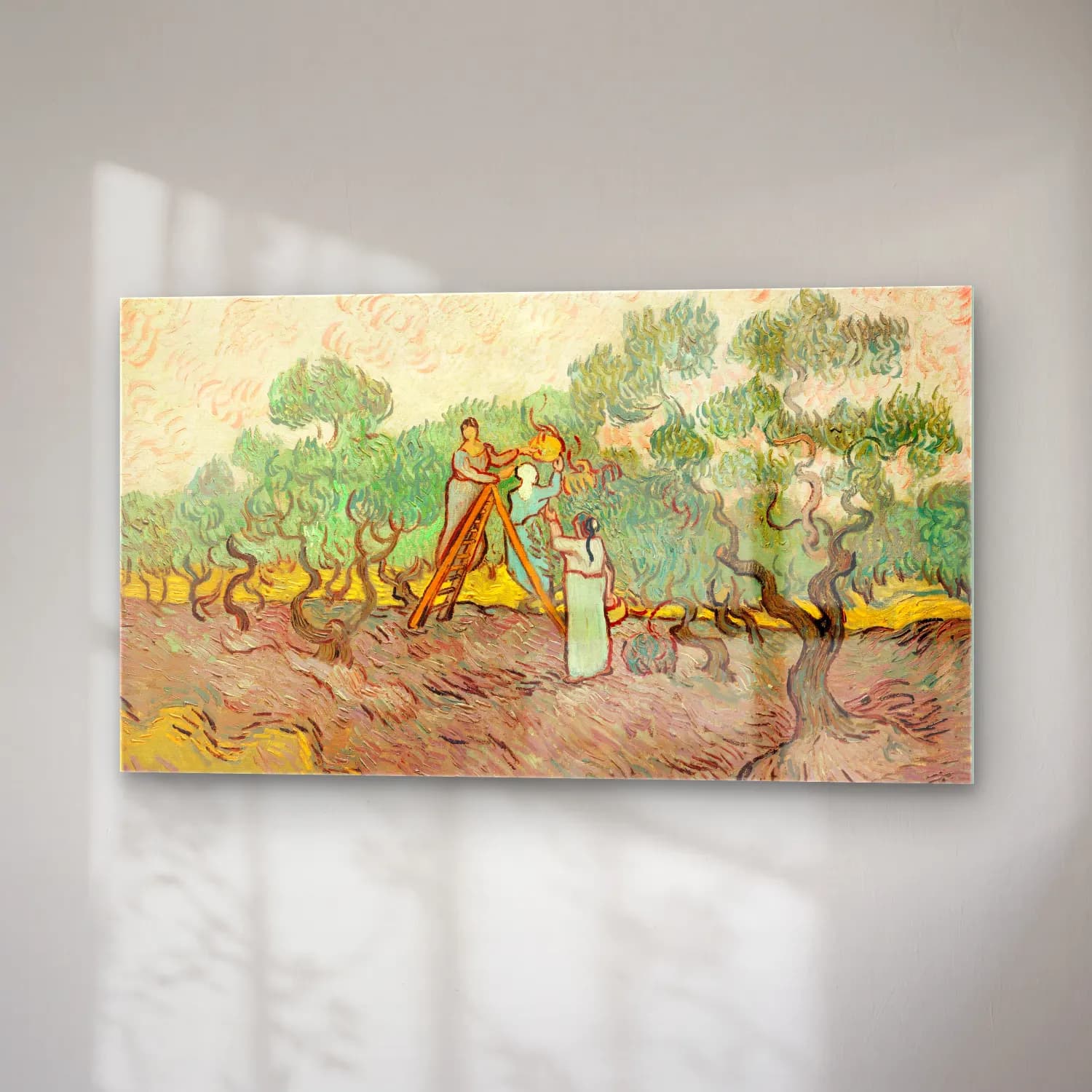 Vincent van Gogh – Women Picking Olives cam tablo — sağ açıdan görünüm