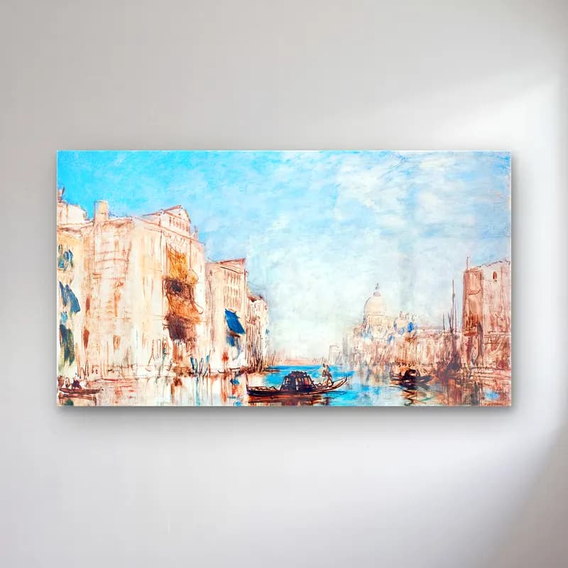 Félix Ziem – A View of Venice cam tablo — Félix Ziem – A View of Venice — empresyonist venedik kanalları