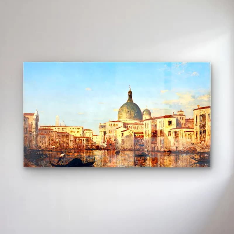 Félix Ziem – San Simeone Piccolo, Venice cam tablo — Félix Ziem – San Simeone Piccolo, Venice — yağlı boya venedik kanalları
