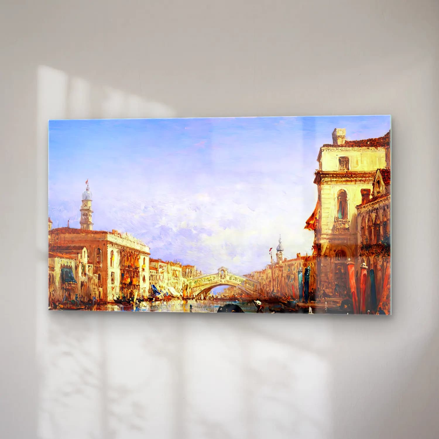 Félix Ziem – The Rialto Bridge, Venice cam tablo — sağ açıdan görünüm