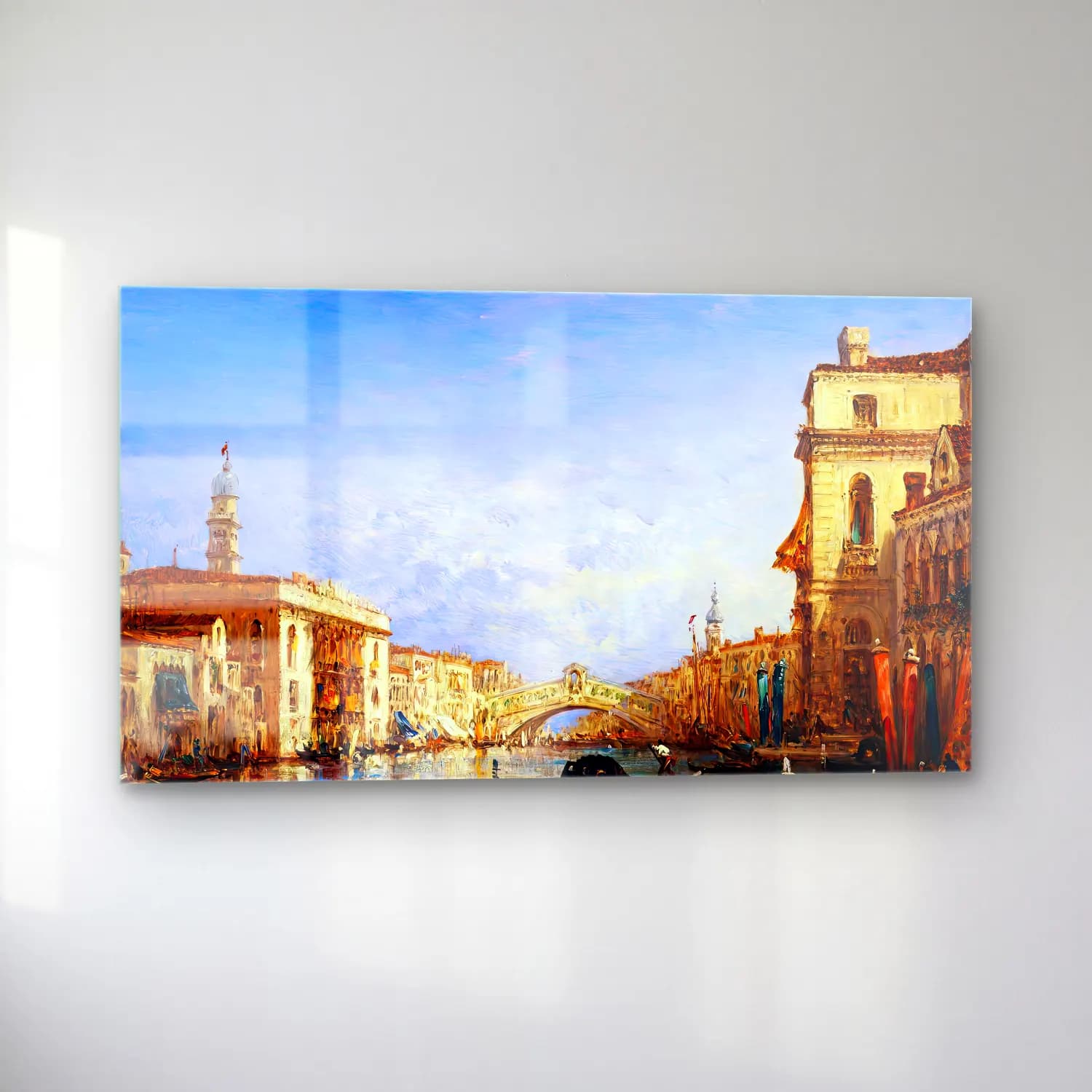 Félix Ziem – The Rialto Bridge, Venice cam tablo — sol açıdan görünüm