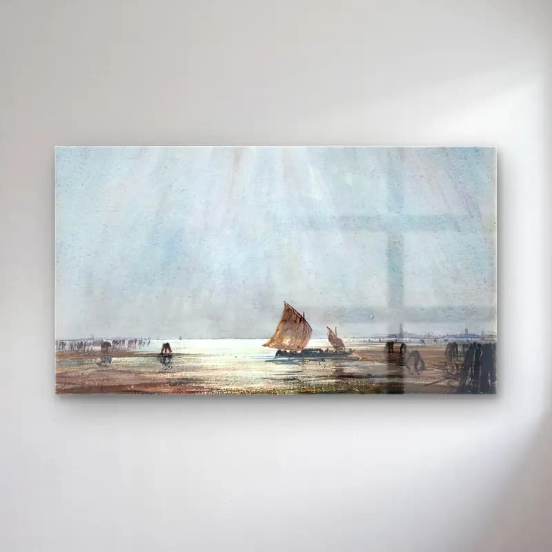 Félix Ziem – Venetian Fishing Boat cam tablo — Félix Ziem – Venetian Fishing Boat — yağlı boya yelkenliler