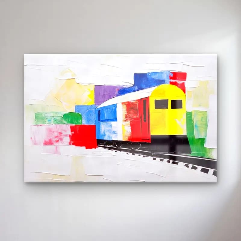 Modern Soyut Tren cam tablo — Modern Soyut Tren — modern soyut tren