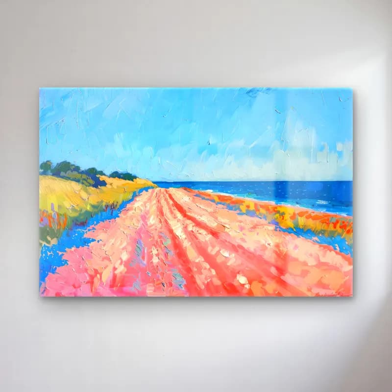 Empresyonist Renk Alanları – Pembe Tonlar cam tablo — Empresyonist Renk Alanları – Pembe Tonlar — empresyonist renk alanları