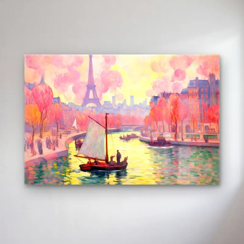 Empresyonist Paris ve Eyfel Kulesi No. 7 cam tablo — Empresyonist Paris ve Eyfel Kulesi No. 7 — empresyonist paris ve eyfel kulesi