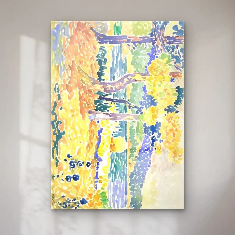 Suluboya Sonbahar Ağaçları No. 11 cam tablo — Suluboya Sonbahar Ağaçları No. 11 — suluboya sonbahar ağaçları