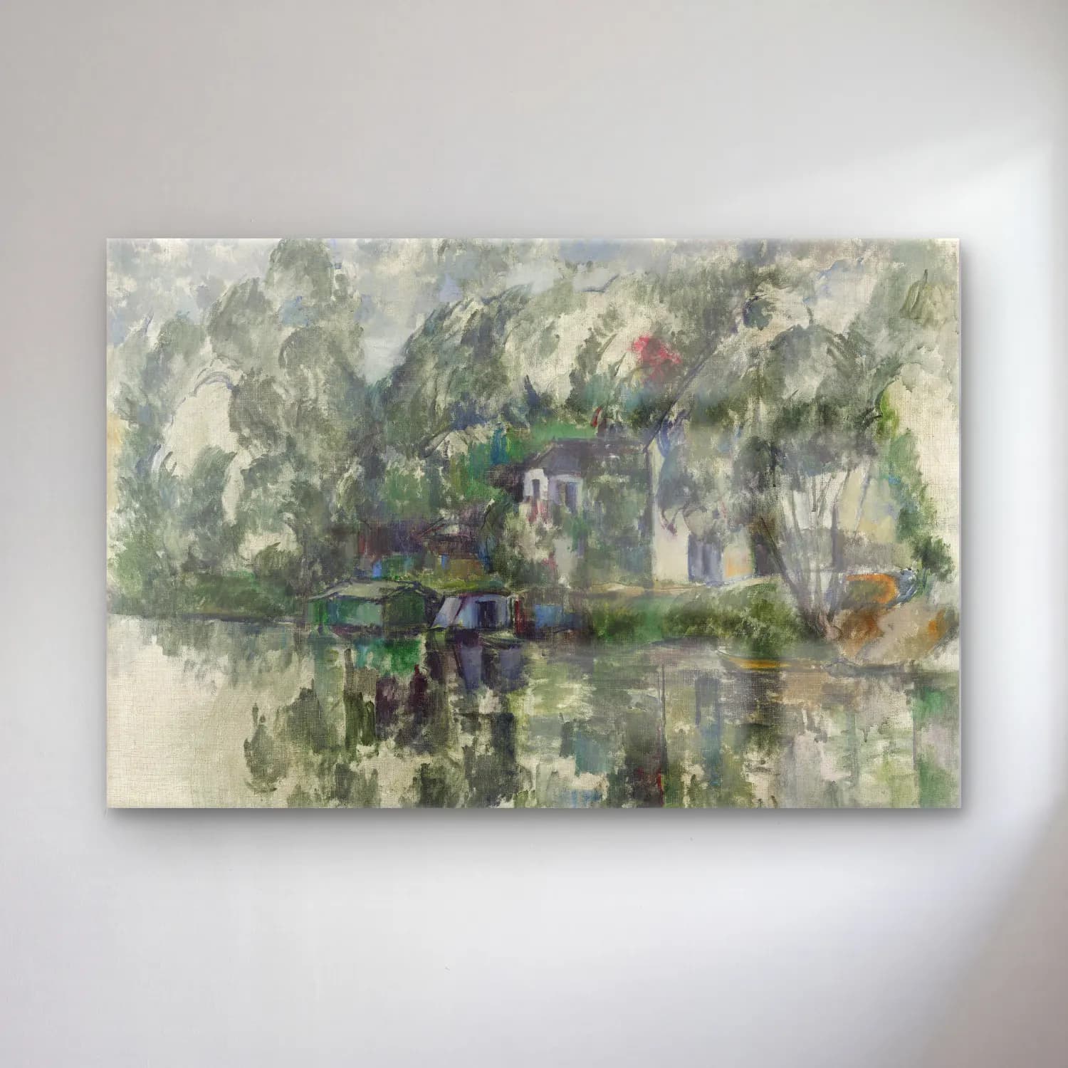 Paul Cezanne – Kırda Nehir cam tablo — Paul Cezanne – Kırda Nehir — empresyonist kırda nehir