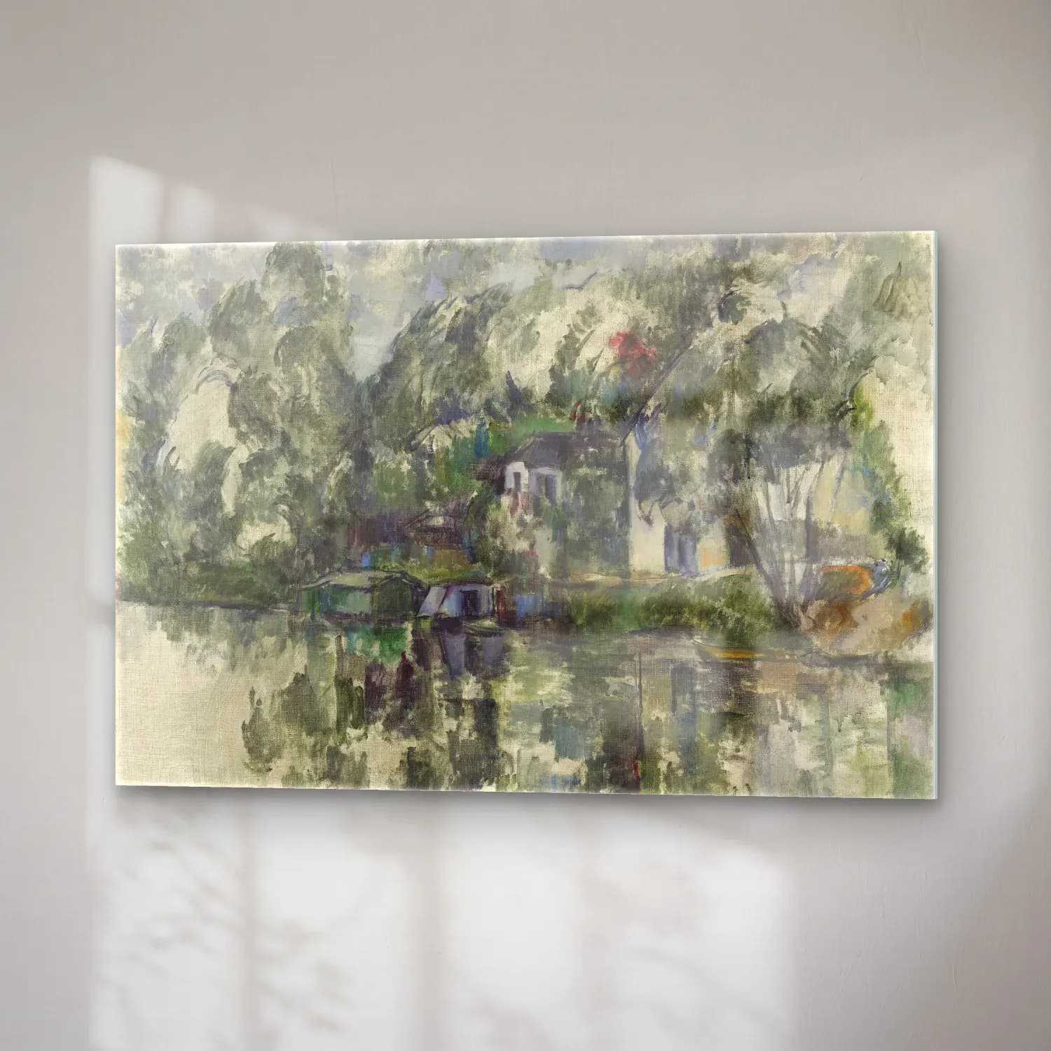Paul Cezanne – Kırda Nehir cam tablo — sağ açıdan görünüm