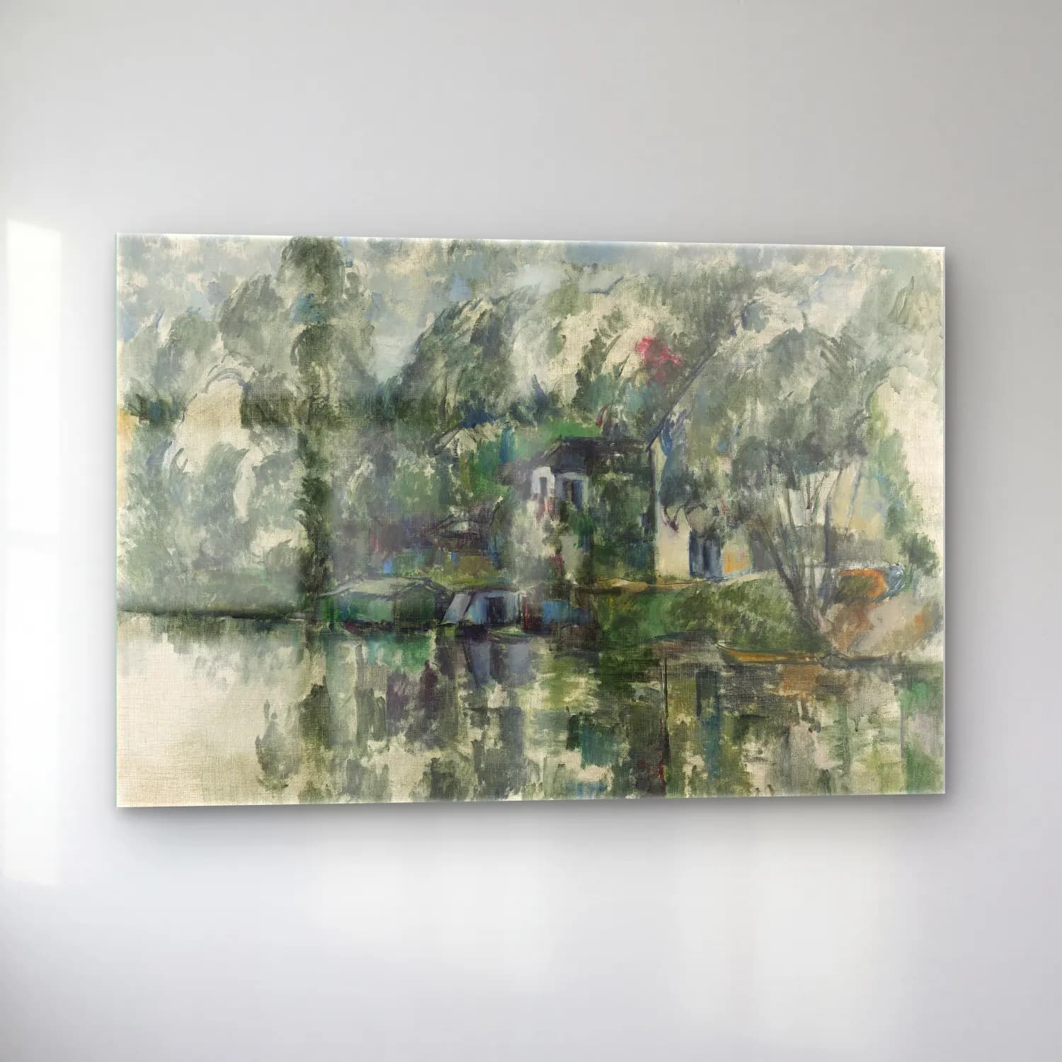 Paul Cezanne – Kırda Nehir cam tablo — sol açıdan görünüm