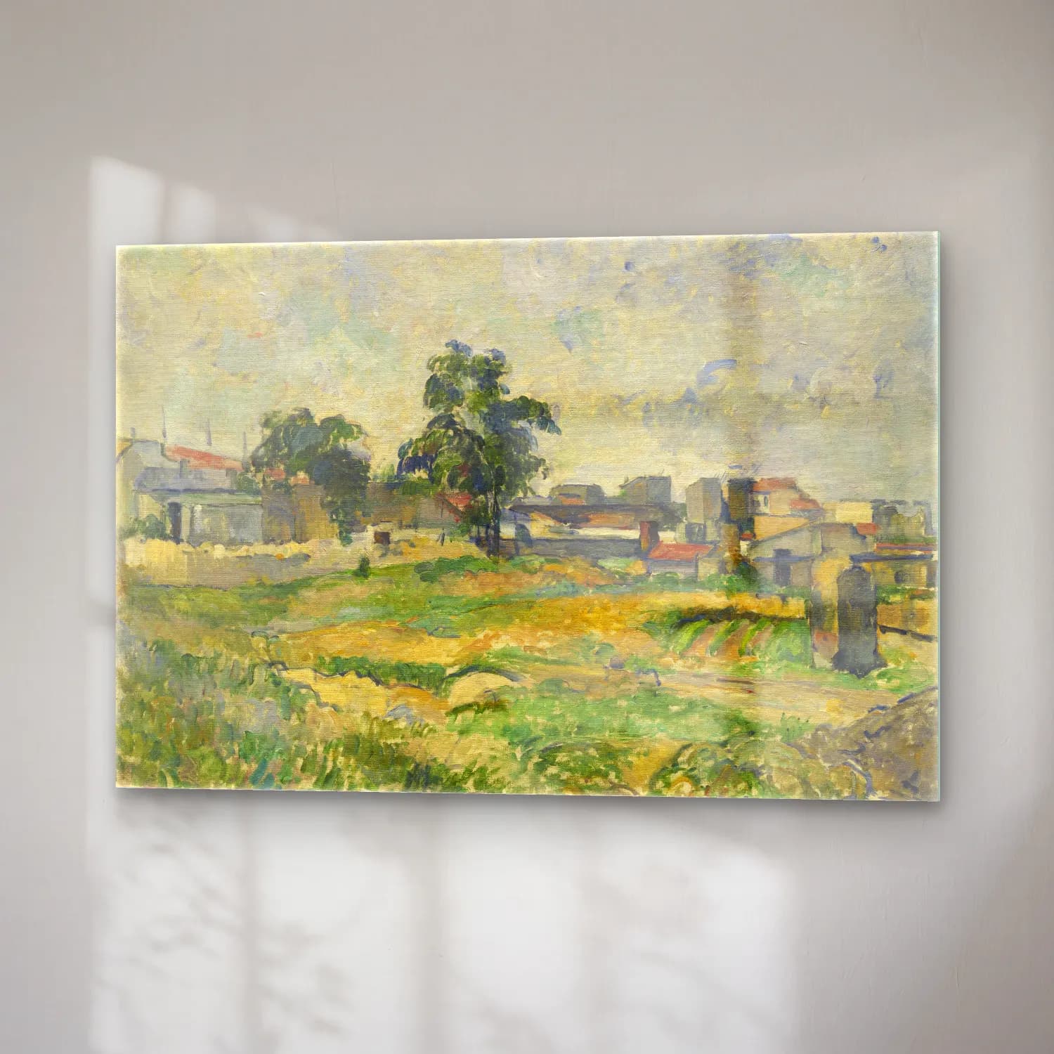 Paul Cezanne – Köy Sokağı cam tablo — sağ açıdan görünüm