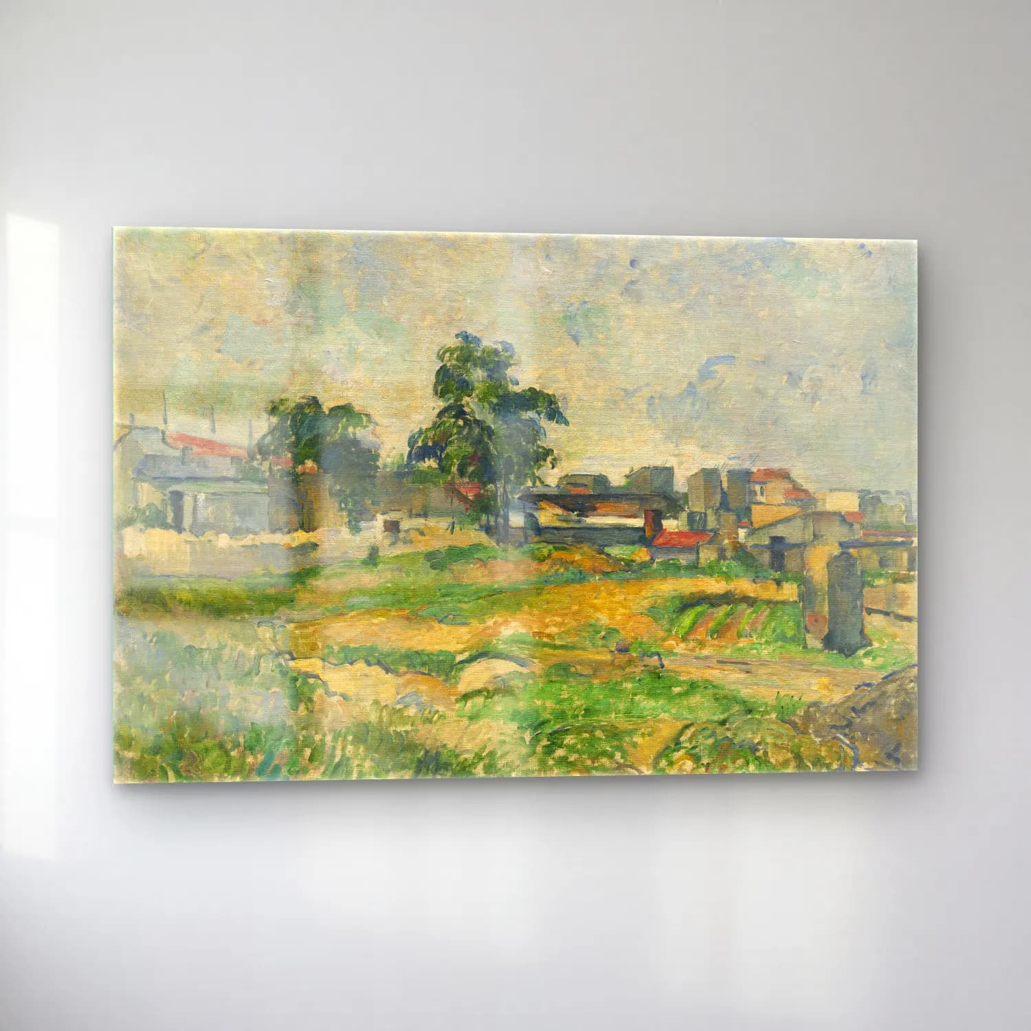 Paul Cezanne – Köy Sokağı cam tablo — sol açıdan görünüm